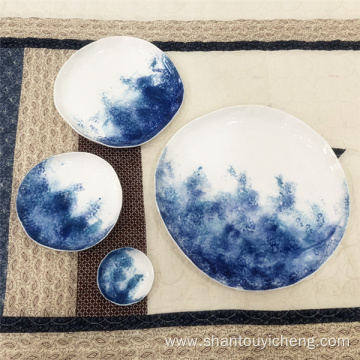 Chaozhou hand painted ceramic dinnerware plate OEM